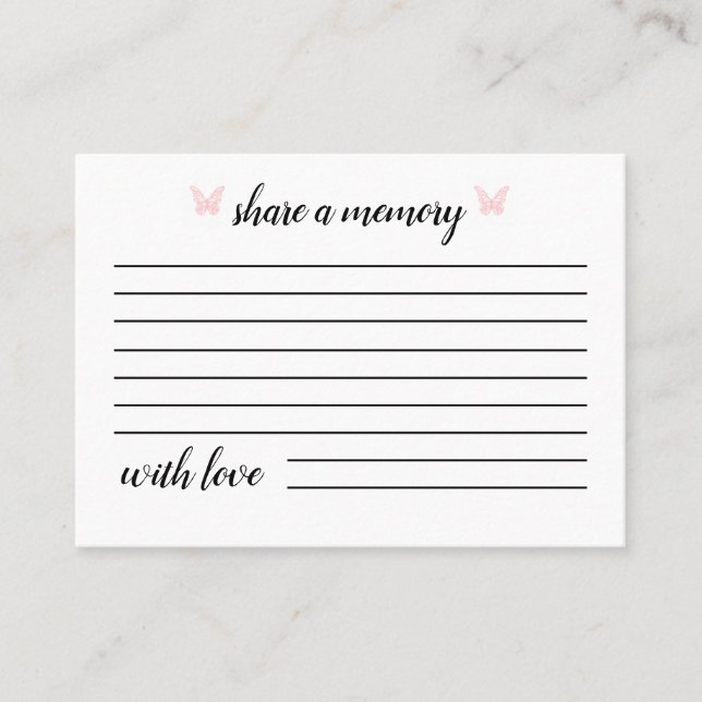 Pink Butterfly | Share A Memory Cards (Front)