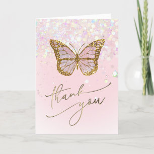 pink butterfly thank you