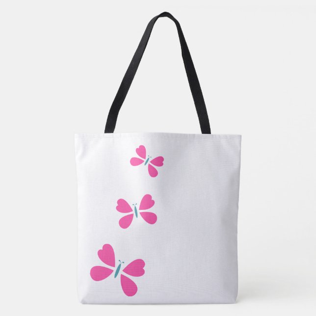  Pink Butterfly's flying  Tote Bag (Front)