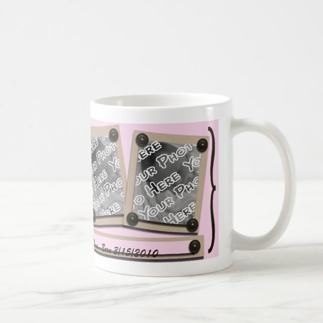 Pink Buttons & Brackets Mug (Right)