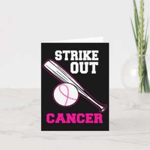 Pink Bysebyll Strike Out Cool Breast Cancer Awaren Card