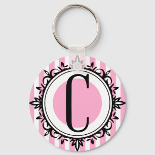 Pink 'C' monogram Keychain
