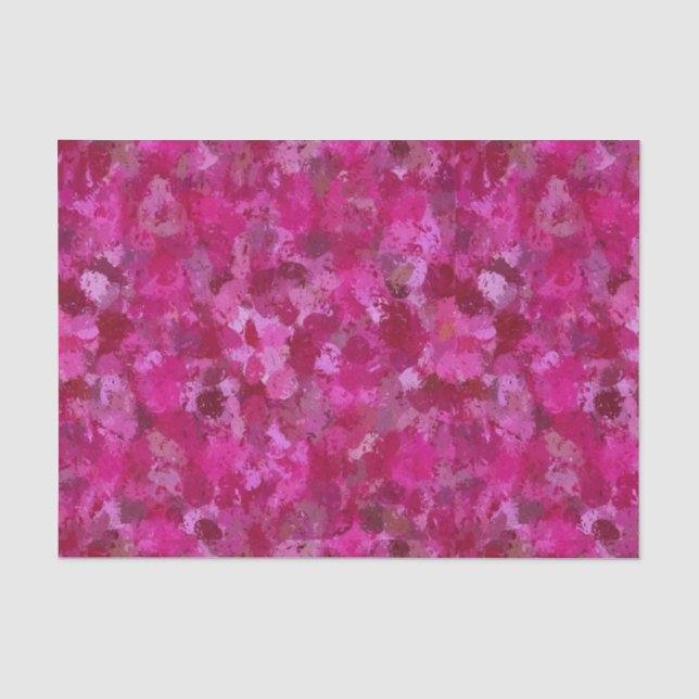 Pink Cabbage Rose Tissue Paper (Front)