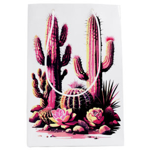 Pink Cacti Batch Medium Gift Bag
