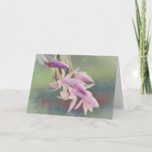 Pink Cactus Flower Art Note Card