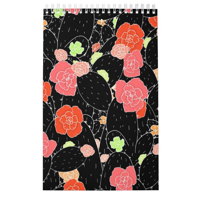 Pink Cactus Flower Sketch Calendar (Cover)