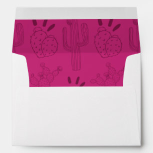 Pink Cactus Mexican style Envelope