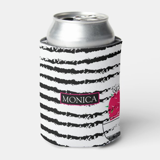Pink Cactus pattern design Can Cooler (Can Front)