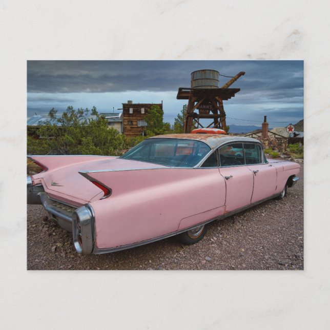 PINK CADDY CAR Postcards (Front)