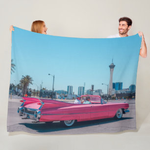 PINK CADILLAC FLEECE BLANKET