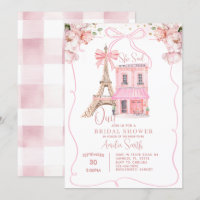 Pink Cafe Paris Bow Eiffel Tower Bridal Shower