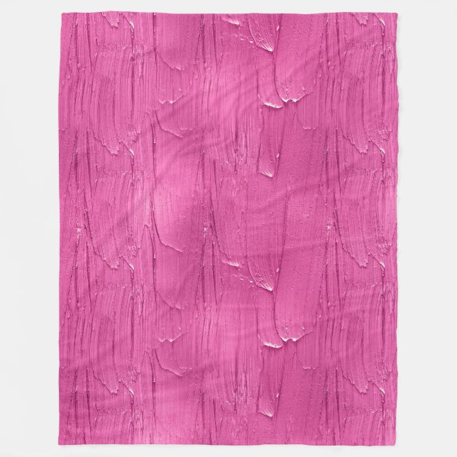 Pink Cake Frosting Fleece Blanket (Front)