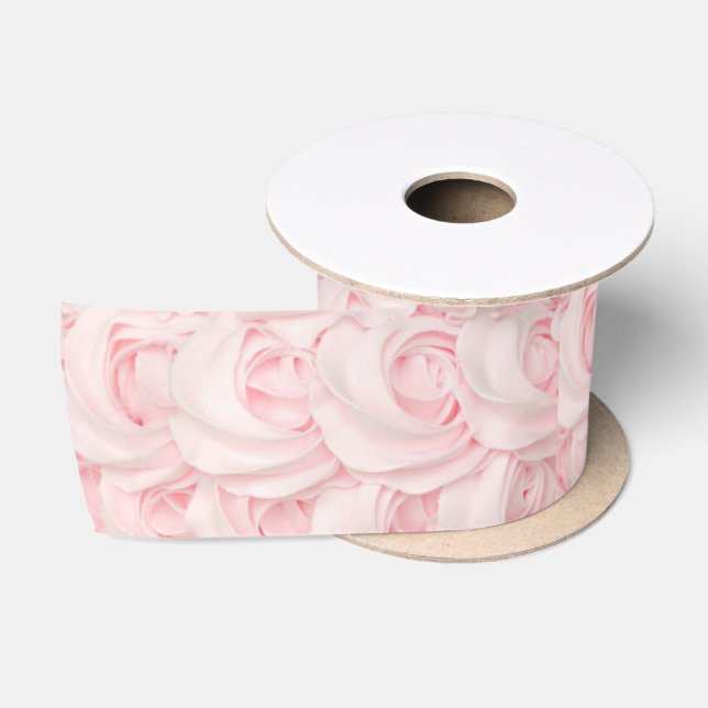 Pink cake frosting satin ribbon (Spool)