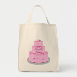 Pink Cake Hearts Personalized Bride Bags