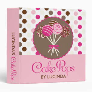 Pink Cake Pops Recipe Binder