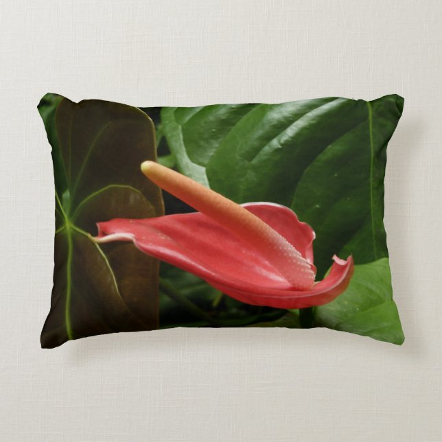 Pink Calla Lily Elegant Floral Accent Pillow (Front)
