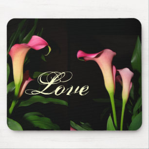 Pink Calla Lily Love Mousepad