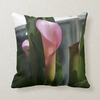 Pink Calla Lily (single side printed) Throw Pillow