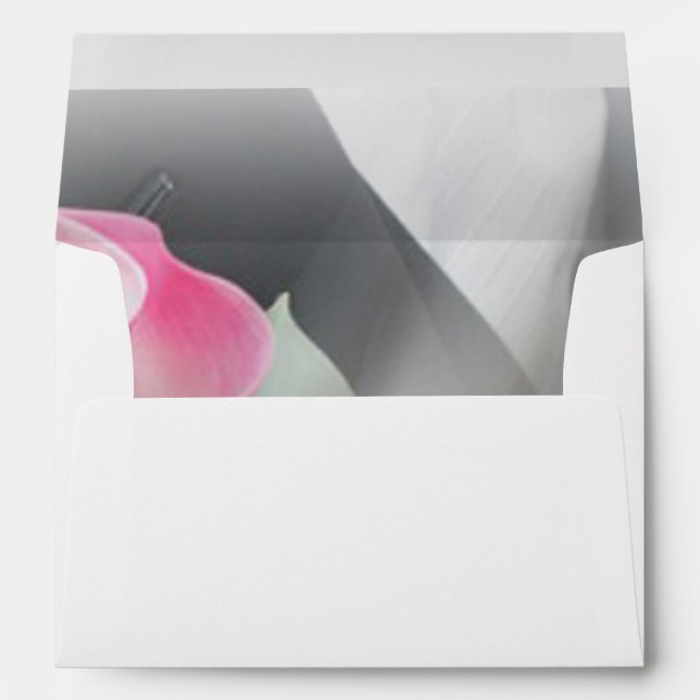 Pink Calla Lily Wedding Envelope (Back (Bottom))