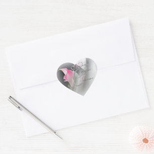 Pink Calla Lily Wedding Sticker
