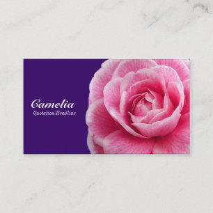 Pink Camelia II - Deep Purple 330066 Business Card