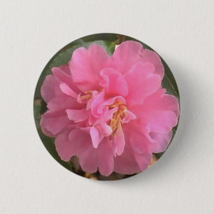 Pink Camellia 2 Inch Round Button