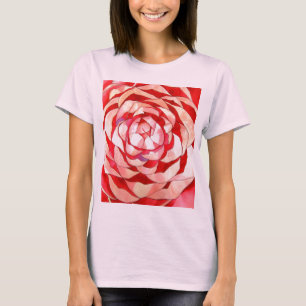 Pink Camellia abstract original art painting T-Shirt