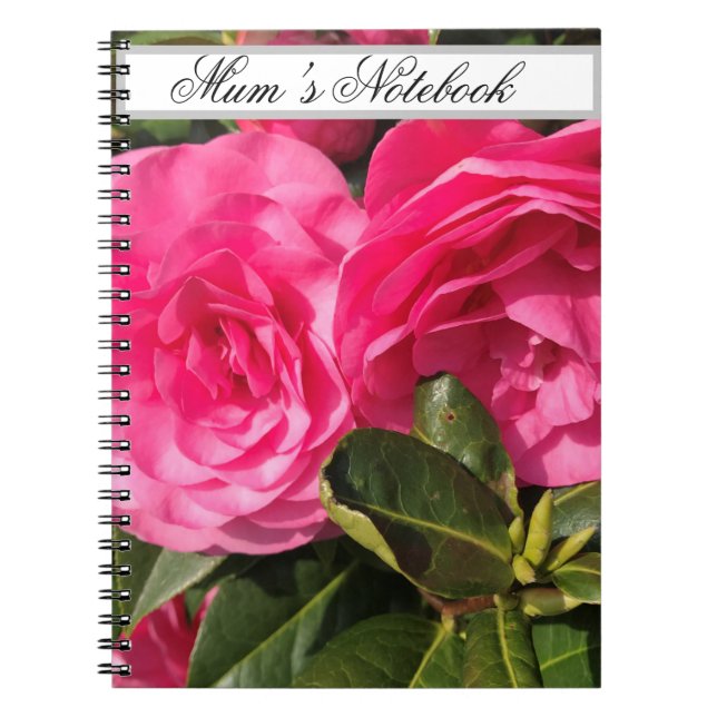 Pink Camellia  Notebook (Front)