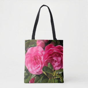 Pink Camellia Tote Bag