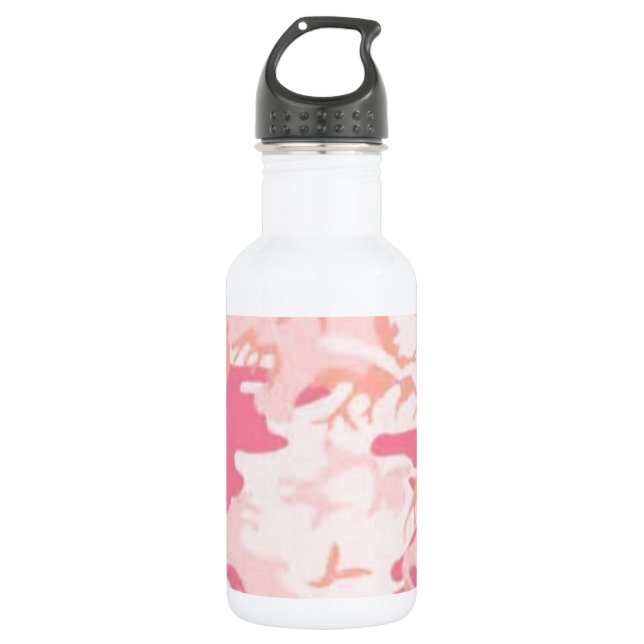 Pink Camo 532 Ml Water Bottle (Front)