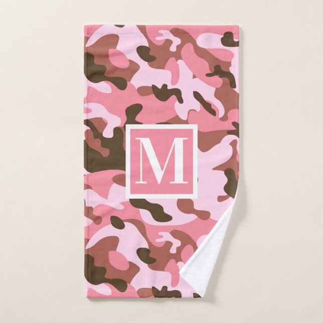 Pink Camo Bath Towel Set (Hand Towel)