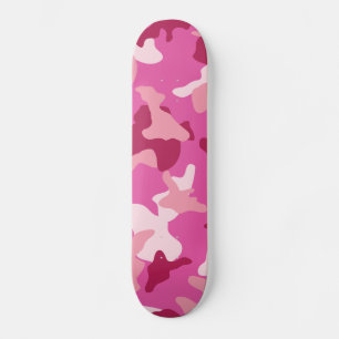 Pink camo camouflage army pattern skateboard