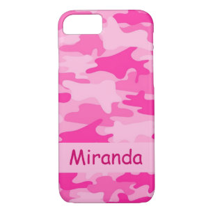 Pink Camo Camouflage Name Personalized iPhone 8/7 Case