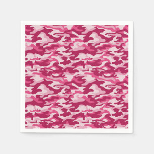Pink Camo Camouflage Napkin