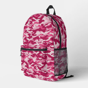 Pink Camo Camouflage Printed Backpack