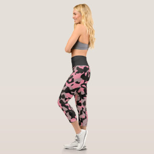 Pink Camo Capri Leggings