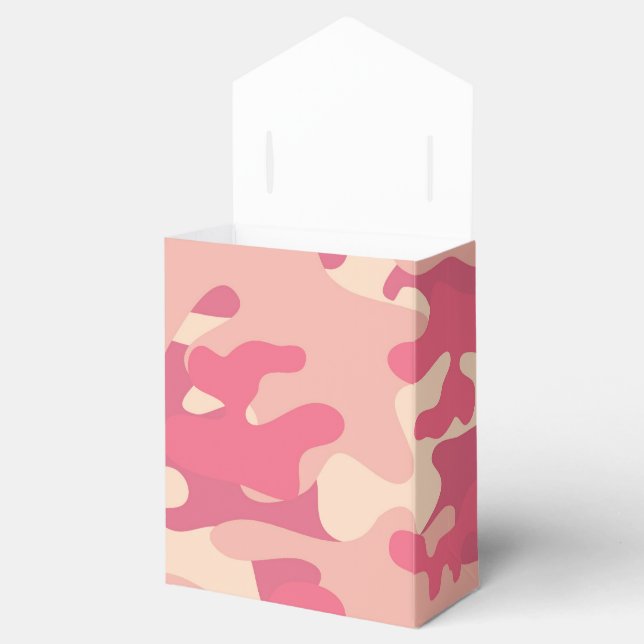Pink Camo Design Favor Box (Opened)