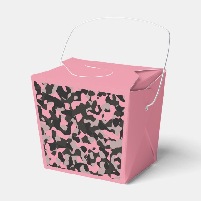 Pink Camo   Favor Box (Front Side)