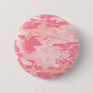 Pink Camo - Girly Camo 2 Inch Round Button