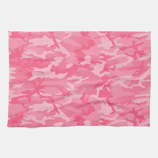 Pink Camo Kitchen Towel (Horizontal)