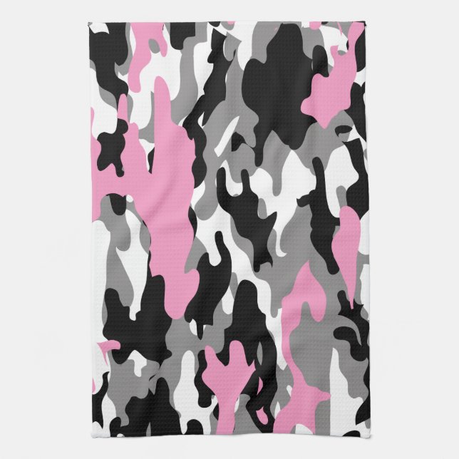 Pink Camo Kitchen Towel (Vertical)