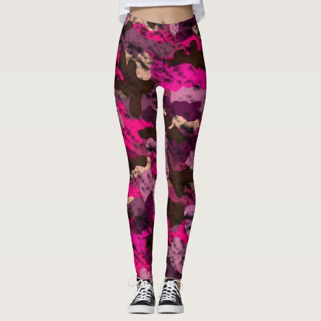 Pink Camo Leggings (Front)