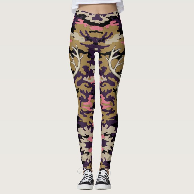 Pink Camo Leggings (Front)