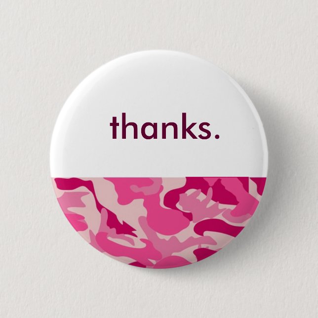 Pink-Camo-lg, thanks. 2 Inch Round Button (Front)