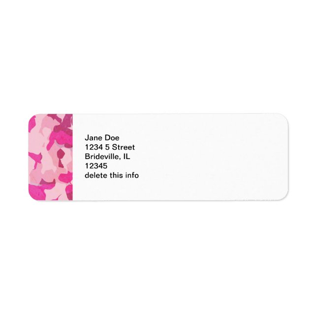 Pink Camo Mailing Label Sheets (Front)