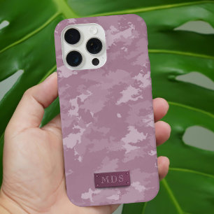 Pink Camo Modern Camouflage Personalized  iPhone 15 Pro Max Case