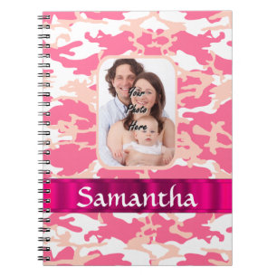 Pink camo notebook