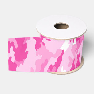 Pink Camo Pattern – Breast Cancer Awareness Grosgrain Ribbon