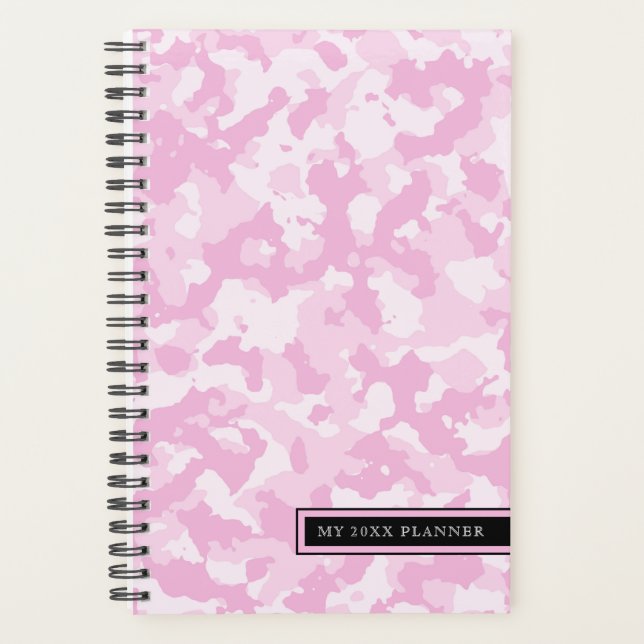 Pink Camo Pattern | Customizable Planner (Front)