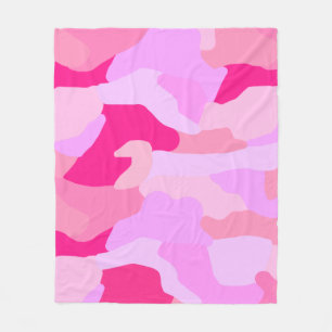 Pink Camo Pattern  Fleece Blanket